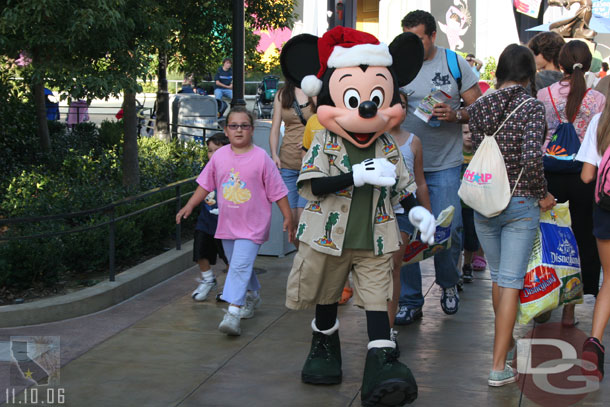 Mickey on the backlot