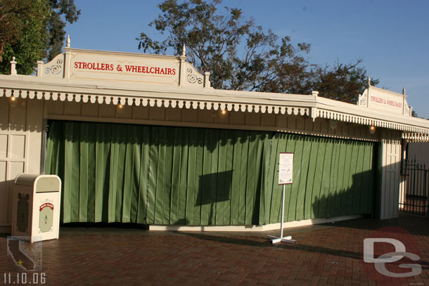 The stroller/wheel chair rentals are outside the park again