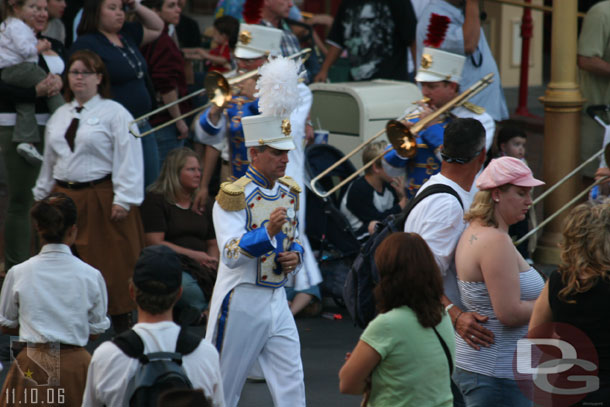 The Disneyland Band had their holiday outfits on
