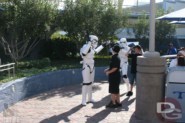 There were a handful of Storm Troppers roaming around Tomorrowland.