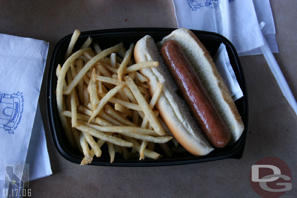 Award Wieners now serves hot dogs this way... remember when you used to get a full cup of fries.. then it went to a small basket, now its this (and guess what the price has gone up each time too)