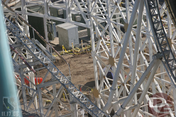 Work continues on the Midway Mania attraction