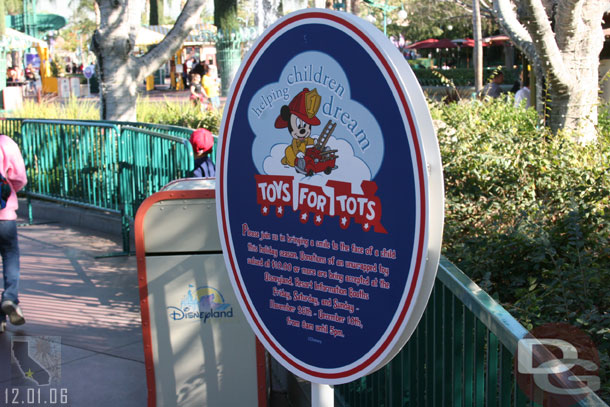 The annual Toys for Tots drive is going on at the Resort