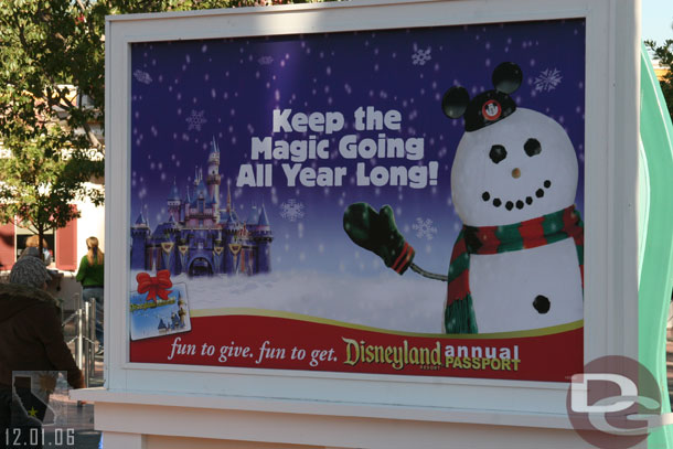 As you enter a holiday billboard