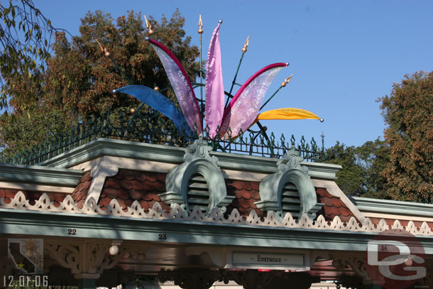 Disneyland also has Year of a Million Dream flags up