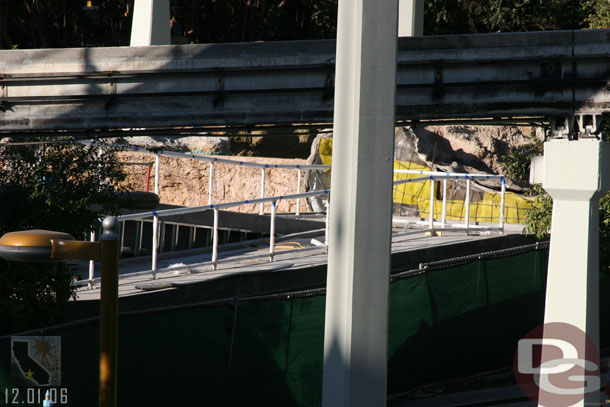 A couple shots of sub lagoon work, here is the exit ramp for the monorail (more shots coming Sunday in the construction progress section)