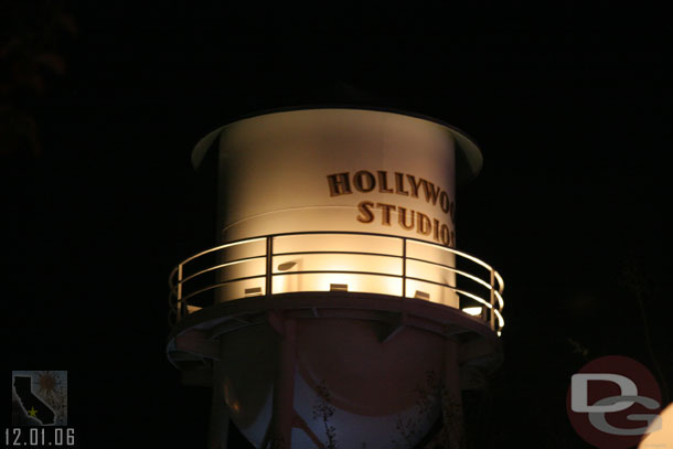 No Santa hat on the water tower again either..