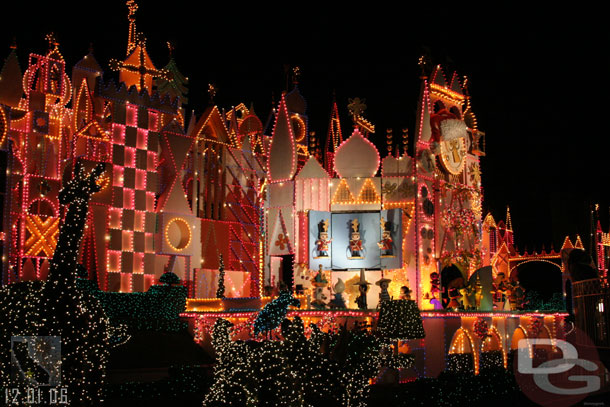 Small World Holiday at night