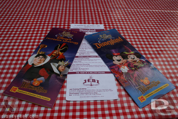 The park guidemap covers