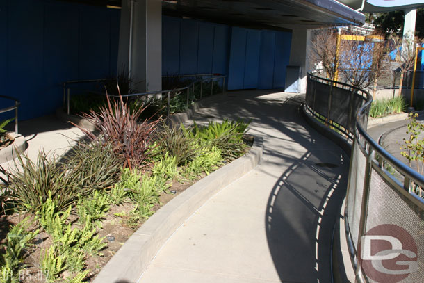 Walking up the new entrance ramp