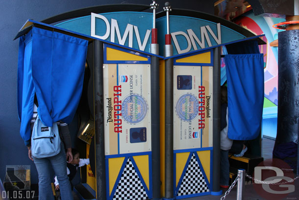 These are the DMV booths that will be at the Autopia exit eventually