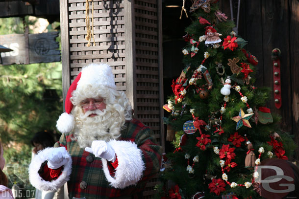 Santa was out greeting people