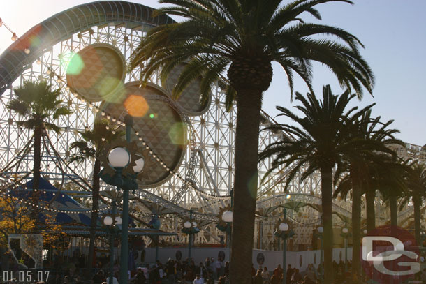 A couple shots of the Midway Mania construction from ground level