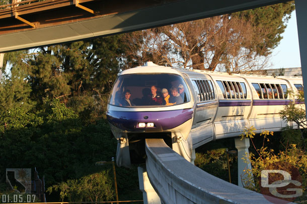 Monorail Purple pulling into the station