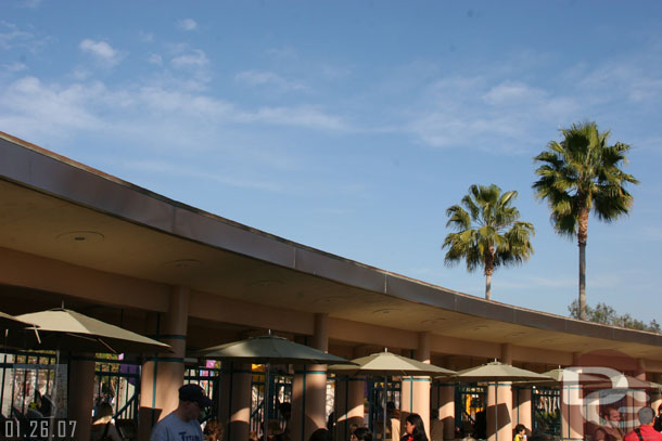 Noticed a bunch of umbrellas out at the entrance/exit.