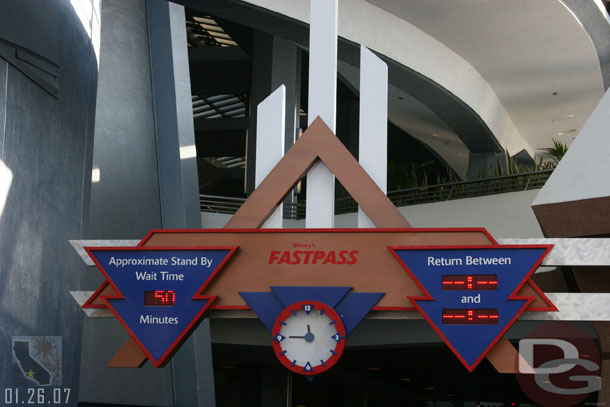 Space Mountain still has a long wait and Fastpasses are gone by early afternoon