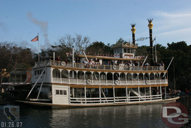 The Mark Twain steaming by