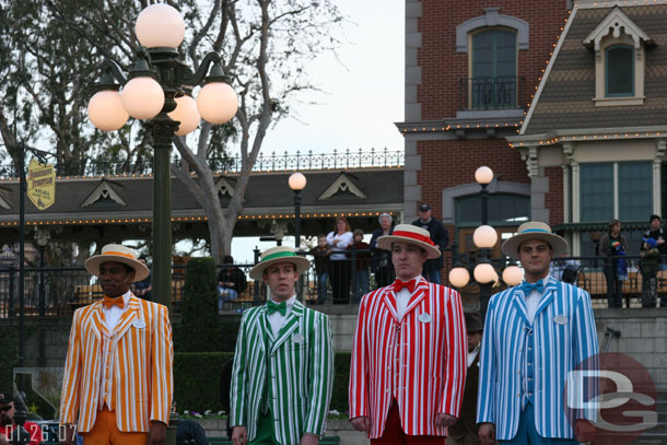 The Dapper Dans during the Flag Retreat