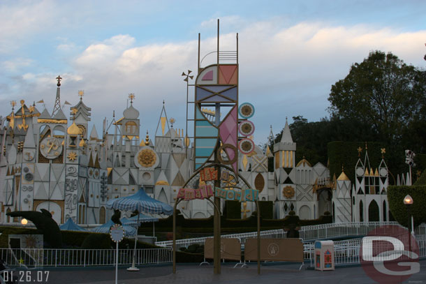 Small World is down as they are removing the holiday makeover