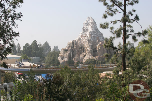 Its great to be able to get shots like this again, here is the Matterhorn as the Monorail enters the park