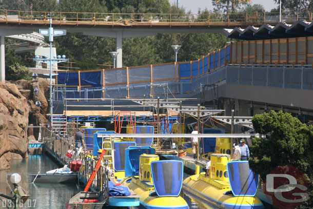 A look at the subs all lined up at dock