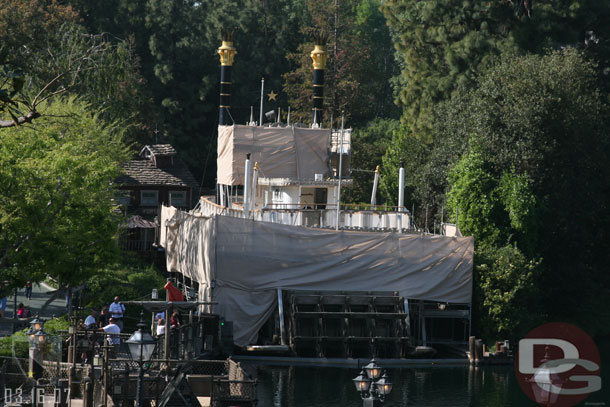 The Mark Twain is being repainted