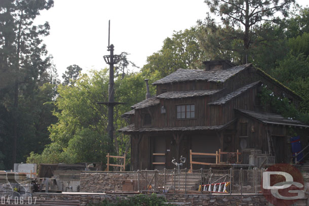 One obvious addition is the mast to the left of the building on the island