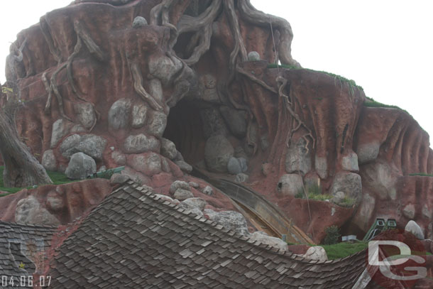 Splash Mountain is still being worked on and not much has changed since the last trip in the visible areas