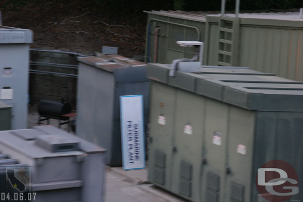 Spotted a sign for the Submarine Filter Plant waiting to be hung backstage (the shutter was set wrong but you get the drift)