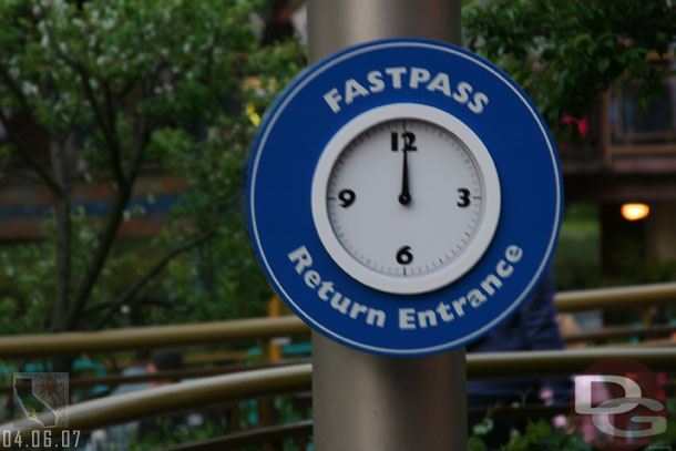 The Autopia clock was stopped too.