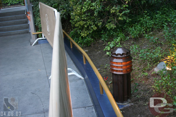 Some painting going on near the Tomorrowland Train Station