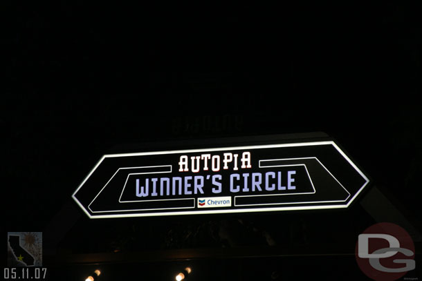 The Winners Circle sign