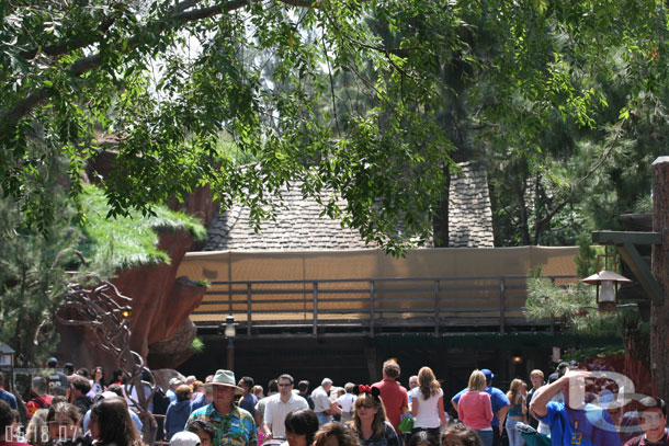 The tarps are still up on the railroad bridge in Critter Country