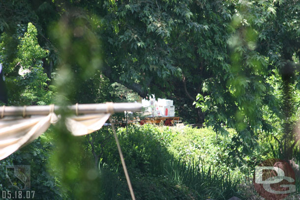 Noticed this rail cart with boxes on it, no workers around though