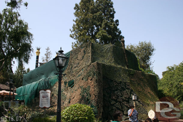 The Mark Twain is now covered with more netting to try and hide it