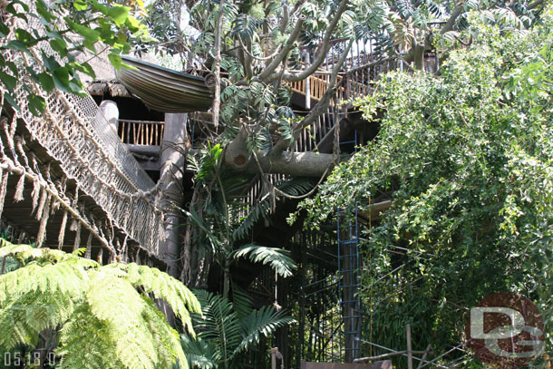 Work continues on the tree house