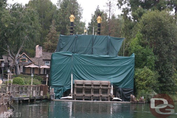 The Mark Twain is still covered up