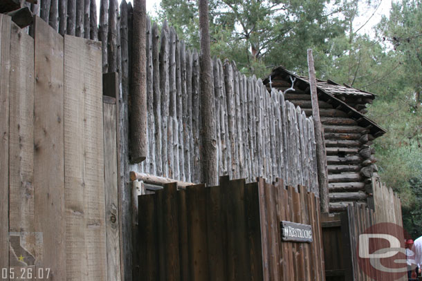 The restroom entrances