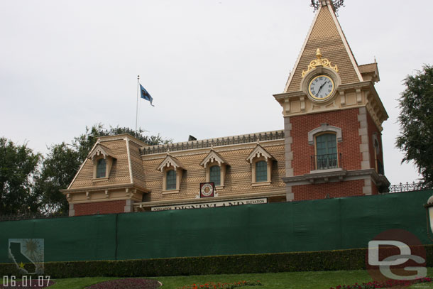 The Disneyland Railroad is still closed and walled off