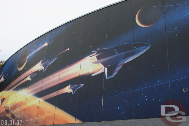 Noticed the mural in Tomorrowland is starting to show some where