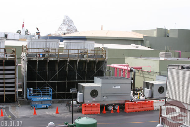 Noticed a series of temporary chillers were parked backstage, guess they must be doing some work on the main ones.