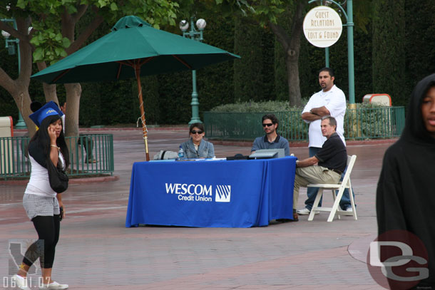 Not sure what this table was set up, best guess is a corporate party checkin, unless there was an event for their customers