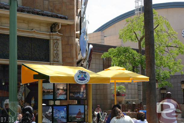 The Vacation Club sales location moved from across from the Hyperion to near the Animation Building