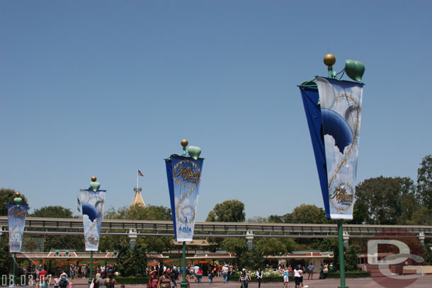 The new Year of a Million Dreams banners in the Esplanade