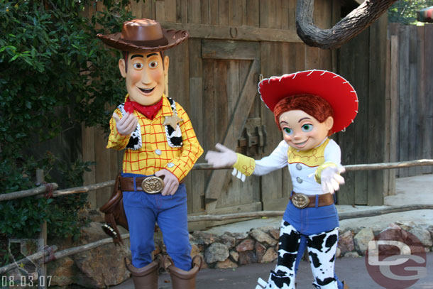 Woody and Jessie out for pictures near the Ranch