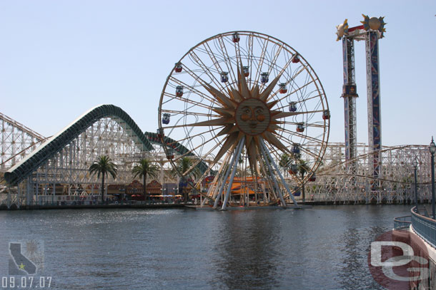 The test barges for the Wonderful World of Color show are gone