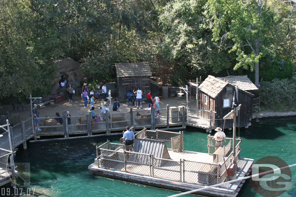 Spotted this raft over near the Mark Twain dock, not sure what it was up to.