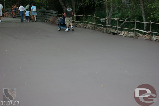 Its hard to tell in these shots (I took several and these are the best), but it looks like a new coating of slurry has been added to much of the Big Thunder trail