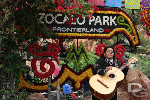 The park in Frontierland was decorated this year with a Mexican overlay