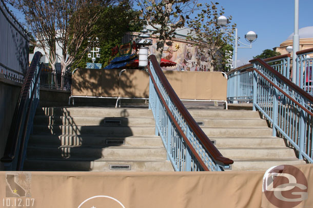 Railing work going on